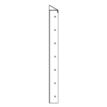 nurgaelement Pulbriga kaetud teras 90° 70 cm
