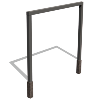 Pulbervärvitud terasest pergola sirge 300 cm