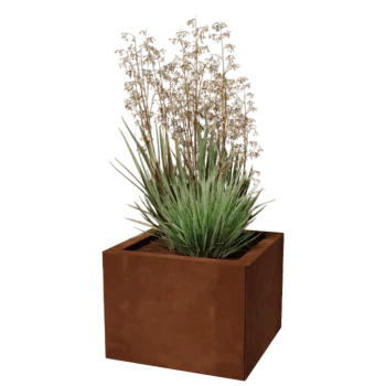 Corten terasest lillekast - Ruut - 40 x 40 cm