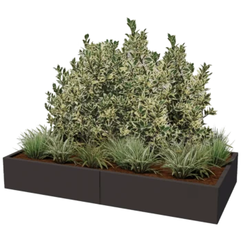 Terasest lillekast XXL - Ristkülik - 200 x 100 x 40 cm - Muu RAL värv - Ilma põhjalauata
