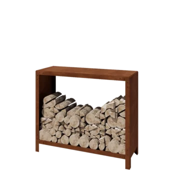 Corten terasest küttepuude hoidja - Indiana - 120 x 40 x 100 cm