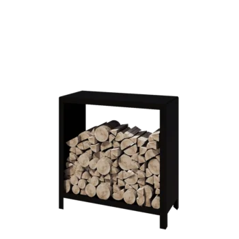 Terasest küttepuude hoidja - Indiana - 100 x 40 x 100 cm - RAL9005 matt (must)
