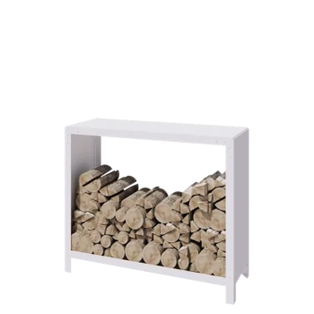 Terasest küttepuude hoidja - Indiana - 120 x 40 x 100 cm - RAL9010 matt (valge)