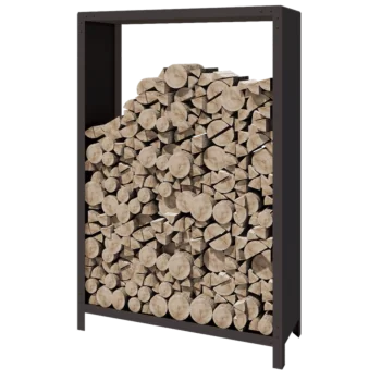 Terasest küttepuude hoidja - Indiana - 120 x 40 x 180 cm - RAL7016 matt (antratsiithall)