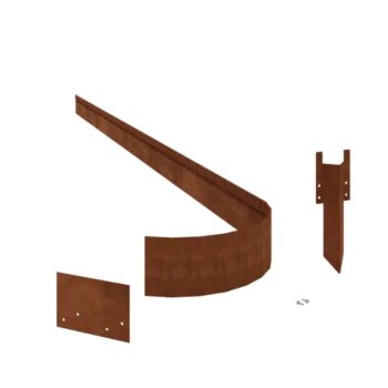 Corten terasest peenraääris - Litsutud FLEX - Kõrgus 13 cm - Täiskomplekt 15 meeter