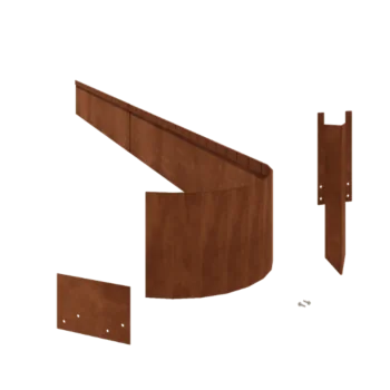 Corten terasest peenraääris - Litsutud FLEX - Kõrgus 23 cm - Täiskomplekt 24 meeter