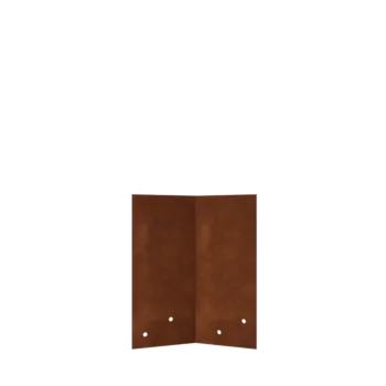 Corten terasest ühendusplaat - 45° - Kõrgus peenraääris 22 / 25 cm