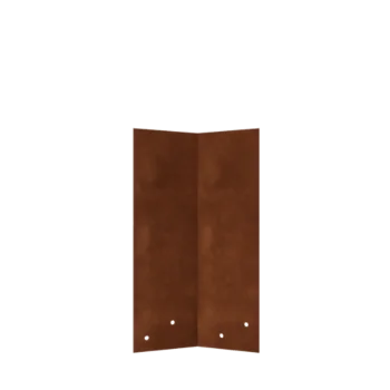 Corten terasest ühendusplaat - 45° - Kõrgus peenraääris 34 / 37,5 cm