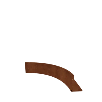 Corten terasest tugisein - Sisemine kurv - 100 x 100 x 30 cm