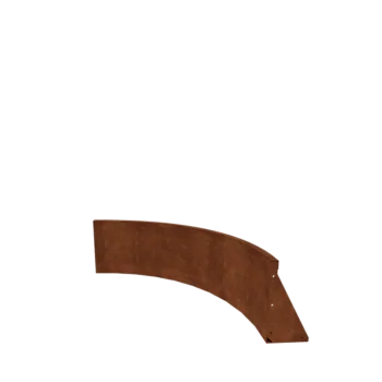 Corten terasest tugisein - Sisemine kurv - 100 x 100 x 40 cm
