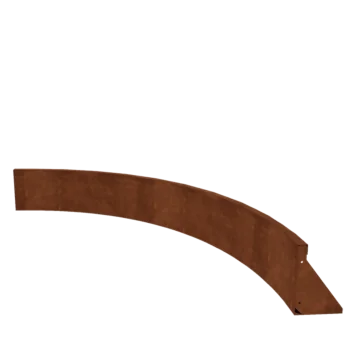 Corten terasest tugisein - Sisemine kurv - 150 x 150 x 30 cm