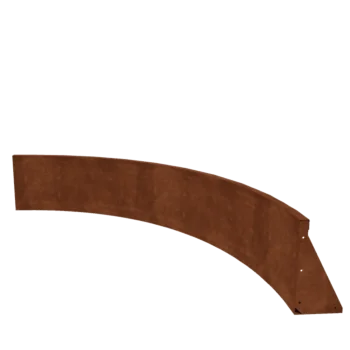 Corten terasest tugisein - Sisemine kurv - 150 x 150 x 40 cm