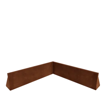 Corten terasest tugisein - Sisenurk - 100 x 100 x 30 cm