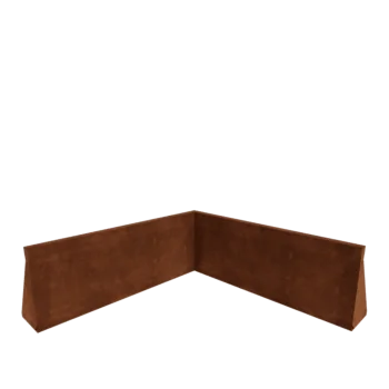 Corten terasest tugisein - Sisenurk - 100 x 100 x 40 cm