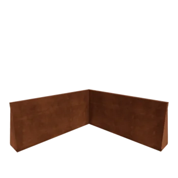 Corten terasest tugisein - Sisenurk - 100 x 100 x 50 cm