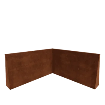 Corten terasest tugisein - Sisenurk - 100 x 100 x 60 cm
