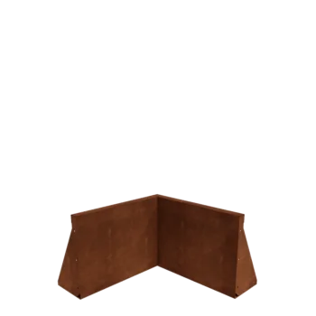 Corten terasest tugisein - Sisenurk - 50 x 50 x 40 cm