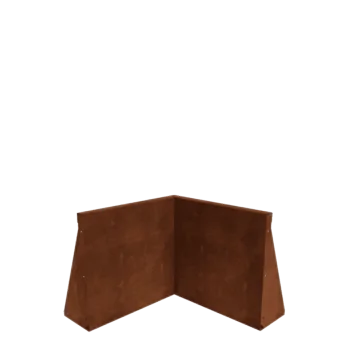 Corten terasest tugisein - Sisenurk - 50 x 50 x 50 cm