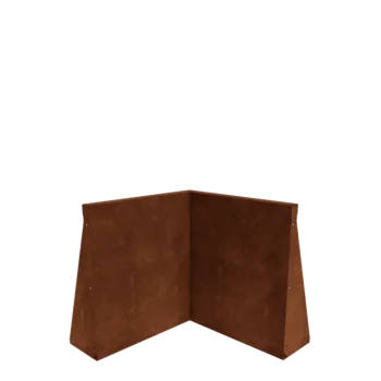 Corten terasest tugisein - Sisenurk - 50 x 50 x 60 cm