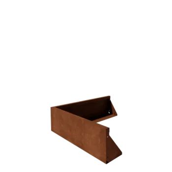 Corten terasest tugisein - Välinurk - 100 x 100 x 30 cm