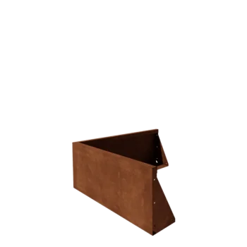 Corten terasest tugisein - Välinurk - 100 x 100 x 40 cm