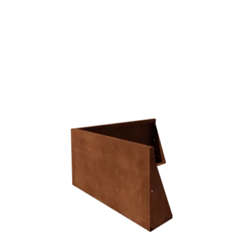 Corten terasest tugisein - Välinurk - 100 x 100 x 50 cm