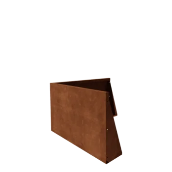 Corten terasest tugisein - Välinurk - 100 x 100 x 60 cm
