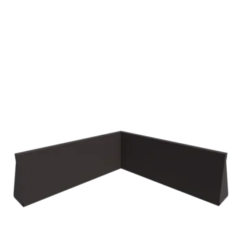 Terasest tugisein - Sisenurk - 100 x 100 x 40 cm - RAL7016 matt (antratsiithall)