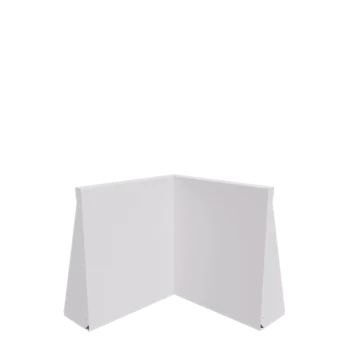 Terasest tugisein - Sisenurk - 50 x 50 x 60 cm - RAL9010 matt (valge)