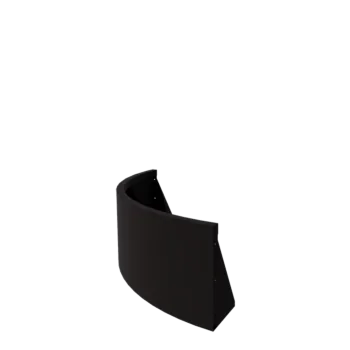 Terasest tugisein - Väline kurv - 100 x 100 x 40 cm - RAL9005 matt (must)