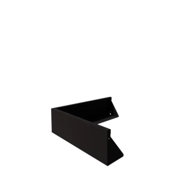 Terasest tugisein - Välinurk - 100 x 100 x 30 cm - RAL9005 matt (must)