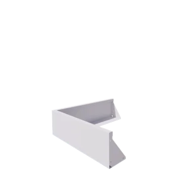 Terasest tugisein - Välinurk - 100 x 100 x 30 cm - RAL9010 matt (valge)