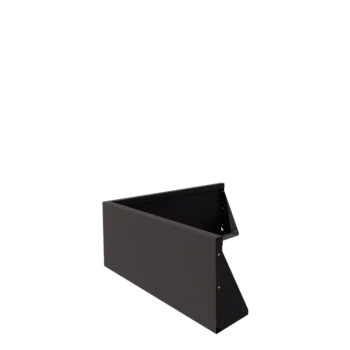 Terasest tugisein - Välinurk - 100 x 100 x 40 cm - RAL7016 matt (antratsiithall)