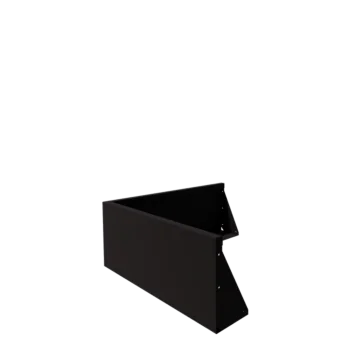 Terasest tugisein - Välinurk - 100 x 100 x 40 cm - RAL9005 matt (must)