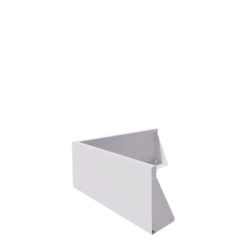 Terasest tugisein - Välinurk - 100 x 100 x 40 cm - RAL9010 matt (valge)