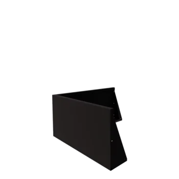 Terasest tugisein - Välinurk - 100 x 100 x 50 cm - RAL9005 matt (must)