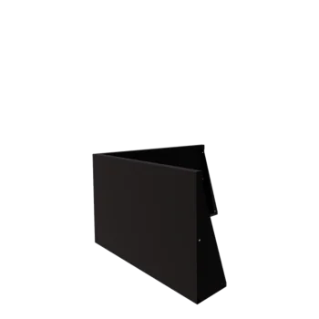 Terasest tugisein - Välinurk - 100 x 100 x 60 cm - RAL9005 matt (must)