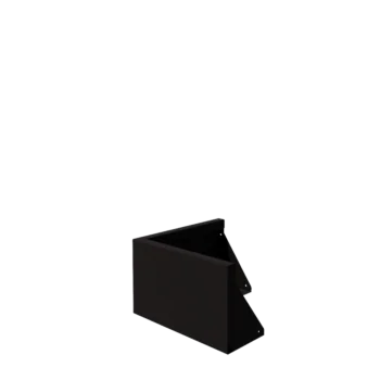 Terasest tugisein - Välinurk - 50 x 50 x 30 cm - RAL9005 matt (must)