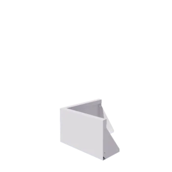 Terasest tugisein - Välinurk - 50 x 50 x 30 cm - RAL9010 matt (valge)