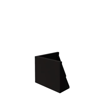 Terasest tugisein - Välinurk - 50 x 50 x 40 cm - RAL9005 matt (must)