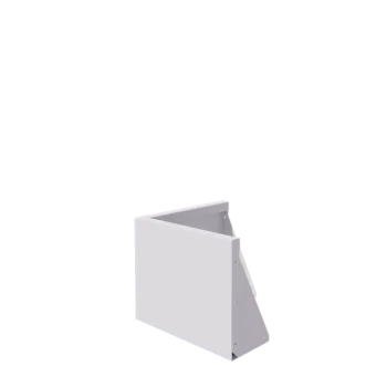 Terasest tugisein - Välinurk - 50 x 50 x 40 cm - RAL9010 matt (valge)