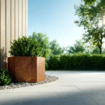 Corten terasest lillekast - Kuusnurk - 99,3 x 86,6 x 60 cm - Ilma põhjalauata