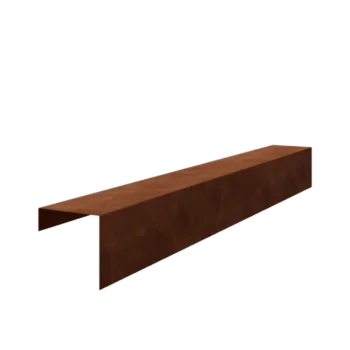 Corten terasest u-profiil - 15 x 15 x 5 cm - 240 cm
