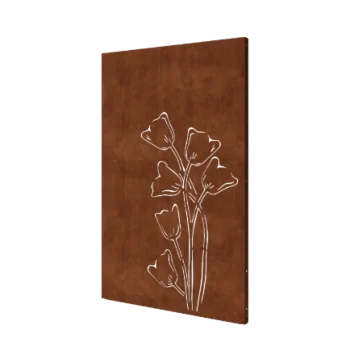 Corten terasest aiapaneel - Tulp asümmeetriline - 120 x 6 x 190 cm