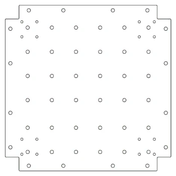 Tsinkterasest põhjalaud - 50 x 50 cm