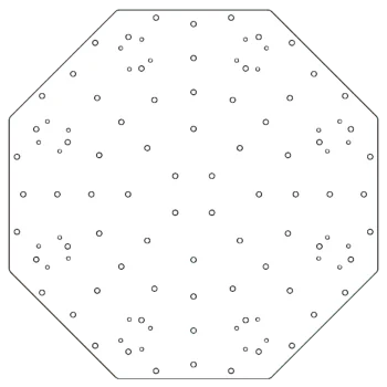 Tsinkterasest põhjalaud - Kaheksanurk - 72,4 x 72,4 cm