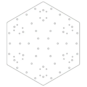 Tsinkterasest põhjalaud - Kuusnurk - 59,3 x 52 cm