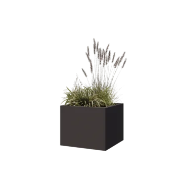 Terasest lillekast - Ruut - 50 x 50 x 40 cm - RAL7016 matt (antratsiithall) - Ilma põhjalauata