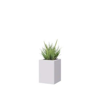 Terasest lillekast - Ruut - 30 x 30 x 40 cm - RAL9010 matt (valge) - Ilma põhjalauata