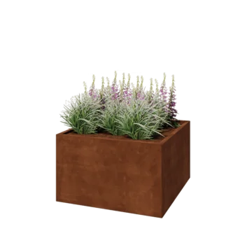 Corten terasest lillekast - Ruut - 100 x 100 x 60 cm - Ilma põhjalauata